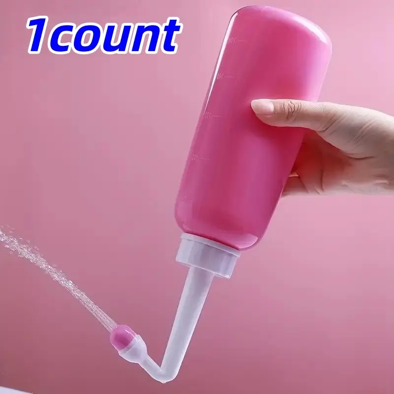 Portable Perineal Rinse Spray Bottle, Outdoor Cleaning, Hygiene, Leak-Proof Bath Seat, Postpartum Care, 11.83/16.91 Oz, Unfragranced, Plastic, No Battery Needed