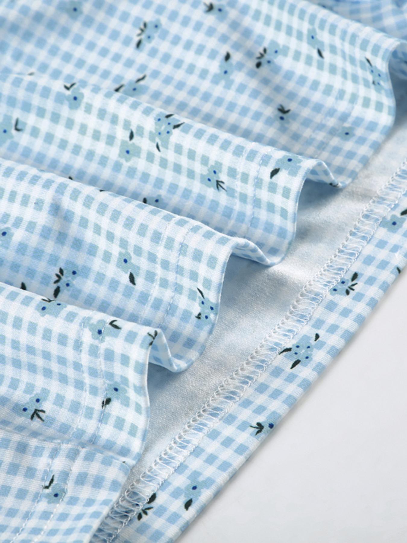 Two-Piece Set Women's Plaid and Floral Print Cami Top & Shorts Set, Casual Cute Comfy Spaghetti Strap Camisole & Shorts Set, Women's Clothes for Summer, Womenswear