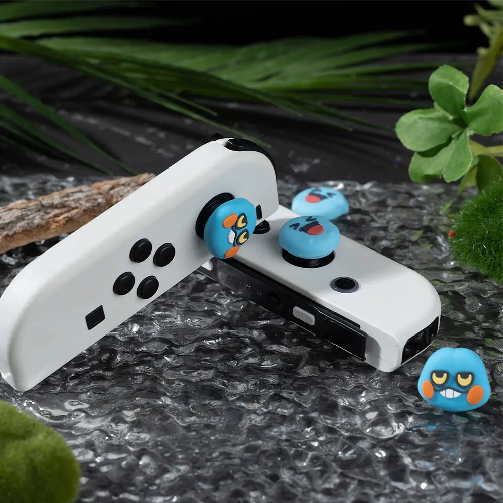4 pcs set Silicone Rubber Soft Thumb Stick Grip Cap Joystick Cover For Switch NS Oled/Lite Joy-con Bling Thumbstick Case