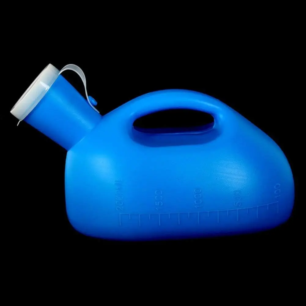 Portable Reusable Urinals for Men 70 oz/2000ml Spill Proof Thick Plastic Pee Urinal Bottle
