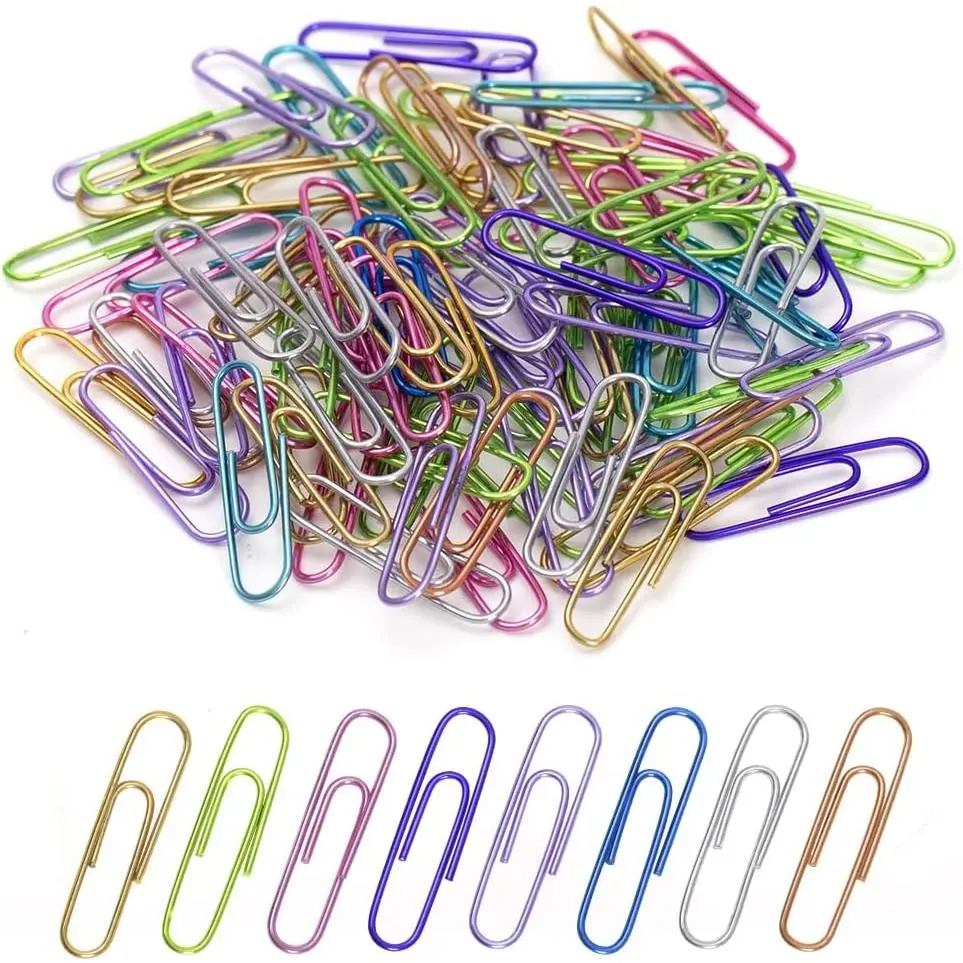 Paper Clips, 240 count Medium Size Colored, PaperClips  Colors, Paper Clips for Paperwork Office School and Personal Use