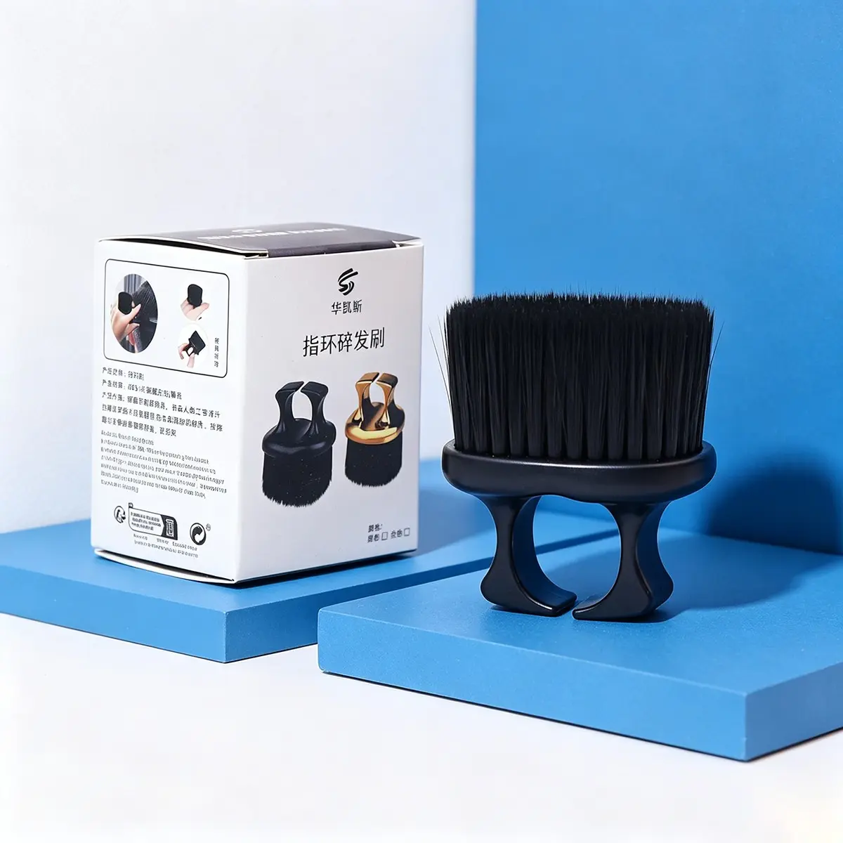 Ring Design Edge Control Hair Brush Portable Finger Hold Broken Hair Finishing Brush Soft Bristle Hair Styling Brush For Hair Flyaways
