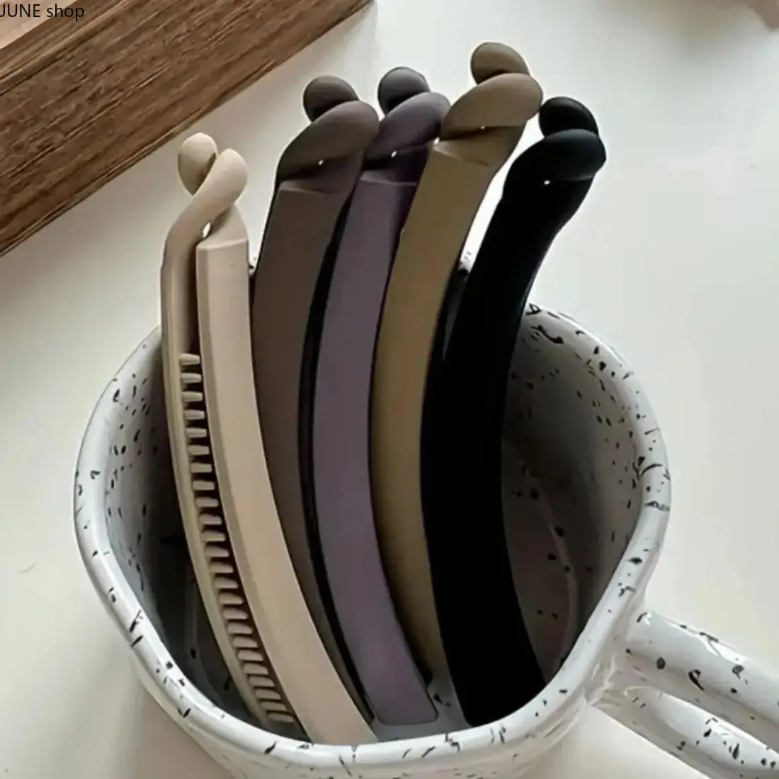 5Pcs Matte Banana Hair Clips, 90s Vintage Aesthetic Non-Slip Large Ponytail Holder Claw Clip, Elegant Neutral Hair Accessory For Thick Hair, Lazy Girl Styling Tool Ideal For Gifting