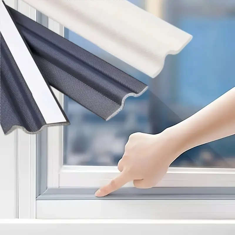 1 Roll Self Adhesive Window Seal Strip, Flexible Weather Stripping Tape for Doors & Windows, Draft Stopper Seal for Blocking Wind, Rain, Dust and Noise, Fits Door and Window Gaps