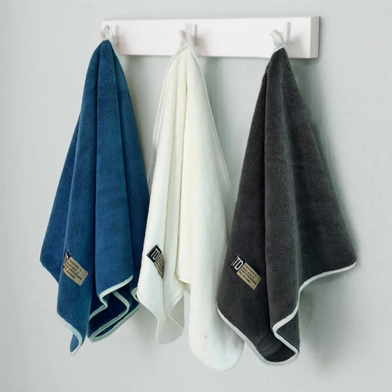 4-Piece Coral Fleece Face Towels, 40x80cm Quick-Dry Low Pile, Hotel-Grade Softness, Easy to Hang, Reusable Bath Towel Set