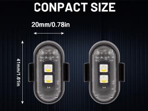 Wireless Led Lights with Remote Control USB Rechargeable Waterproof Emergency Lights Rock Light Light for Car Motorcycle Aircraft Scooter Truck Drone Vehicle