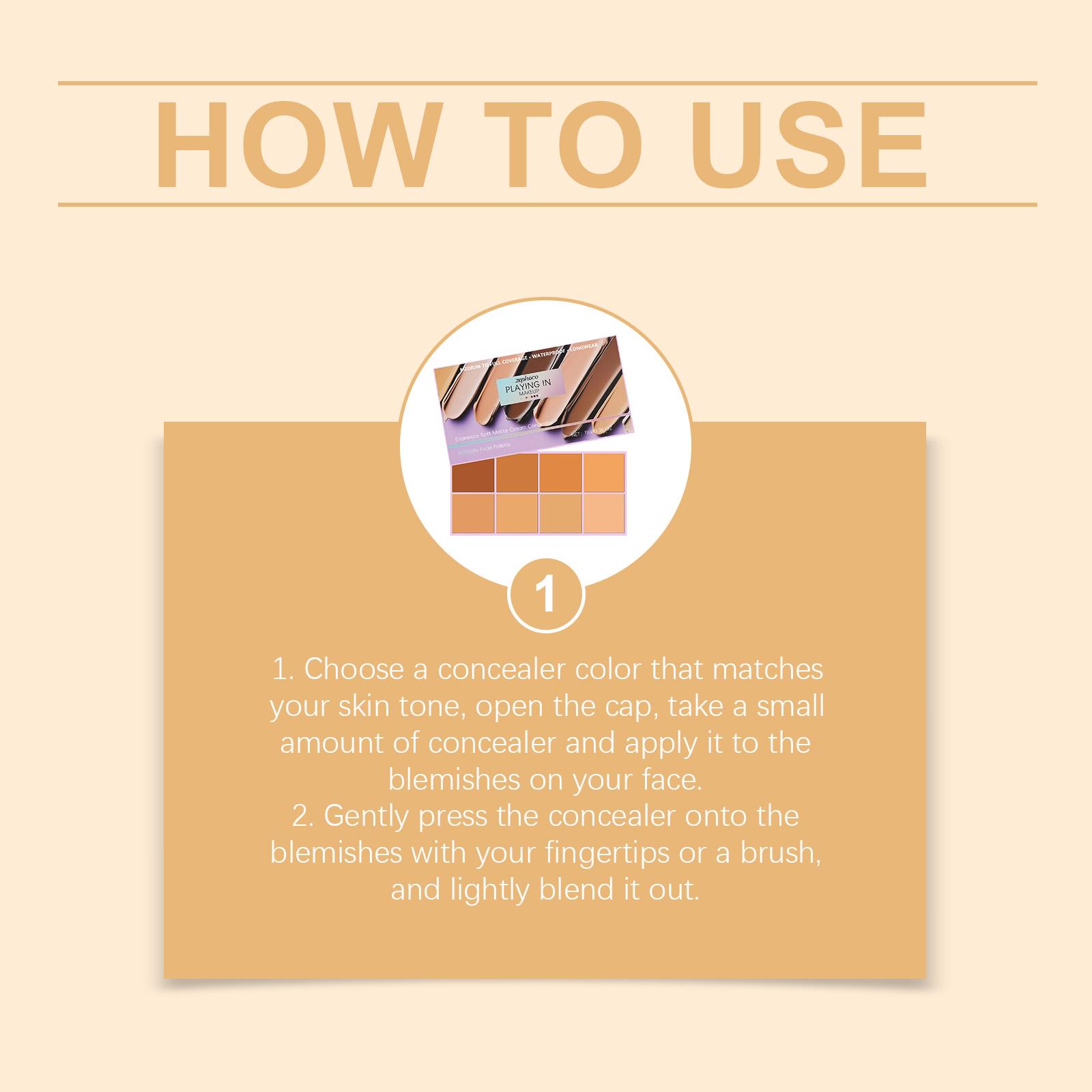 Medium Tone Soft Mist Gradient Concealer, Natural Lightweight Long-Lasting Coverage, Perfect for Smooth Skin Finish, Ideal for Daily Use