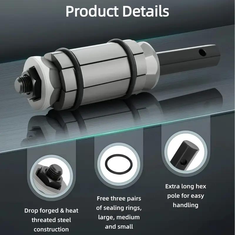 Exhaust Pipe Expander Tool Kit, 1/18'' to 3-1/2'' Tailpipe Expander Muffler Expander Tool Kit, Suitable for Most Vehicles and Trucks