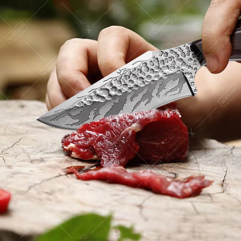 Portable Stainless Steel Boning Knife Meat Cleaver Multi-purpose Vegetable Chopper Fruit Paring Knives For Outdoor Camping BBQ