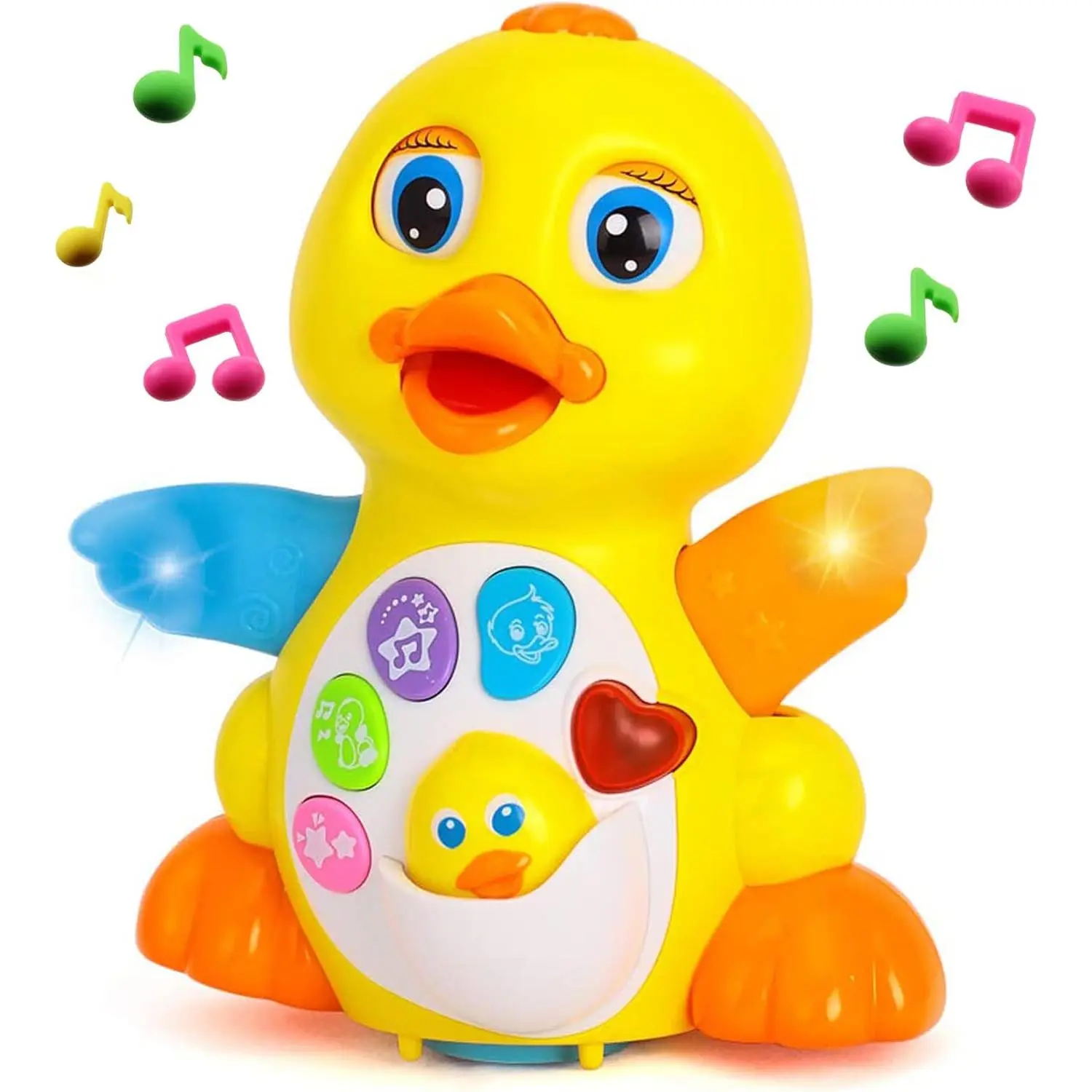 Flapping Duck Baby Sound Toy - Musical, Interactive, Walking, Light-Up, Dancing, Educational Learning Toy with Safe Materials for 1-Year-Old Infants & Toddlers, Walking Toy