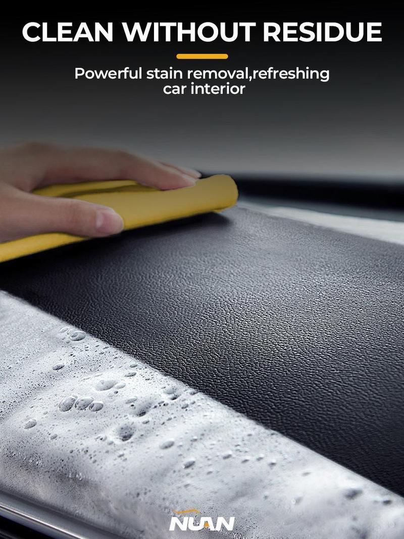 NUAN  Interior Cleaner Foam – Leather Seats, Headliner & Plastic Panel Protector