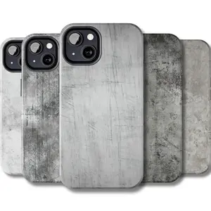 Concrete-textured phone case, cement wall-style iPhone cover, architectural-style Samsung Galaxy case, grey slate design; compatible with iPhone 11–17 Pro Max/Plus series and Samsung Galaxy S23–25 series.