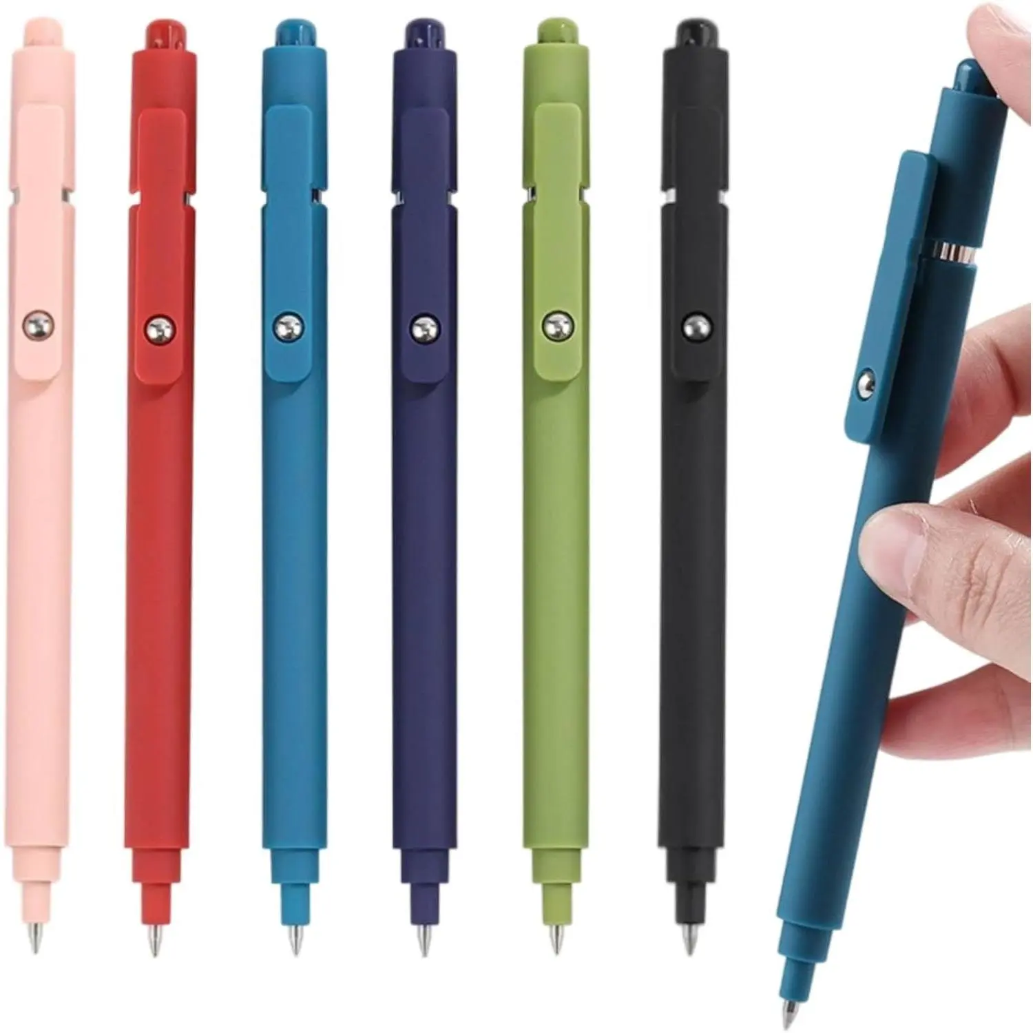 Gel Pens for Journaling Black 0.5 mm Pen,Ink Pens for Writing(6 Pcs)