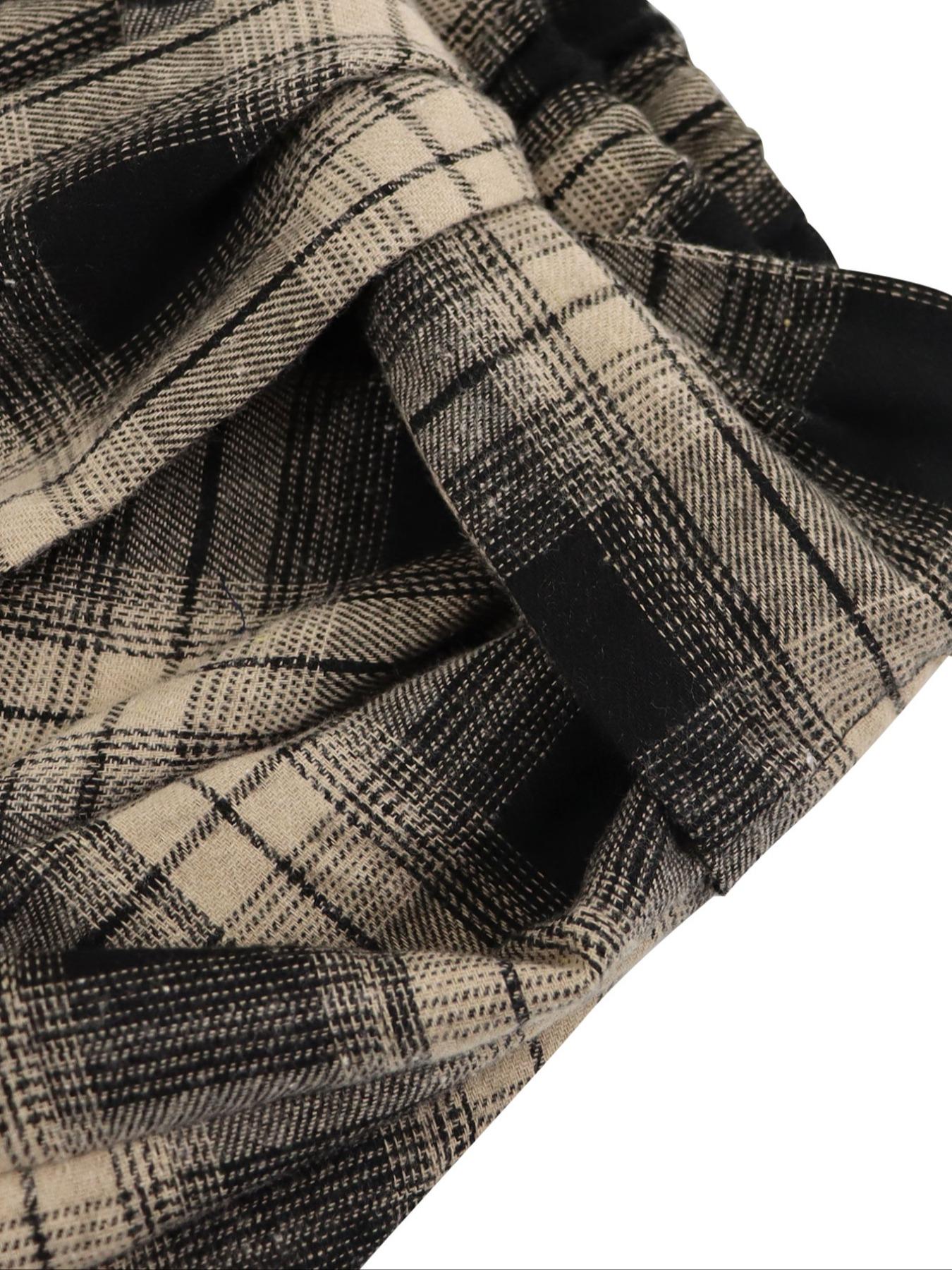 Women's Plaid Print Tie Front A Line Skirt, Casual Asymmetrical Hem Skirt for Summer, Women's Bottoms for Daily Wear, Casual Fitted Skirt