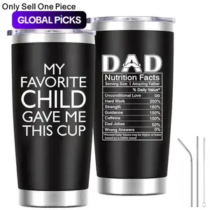 Father's Day Gift for Dad, 20 Oz Stainless Steel Tumbler, Perfect Birthday Present for Men, Father, Papa, Grandpa, Uncle