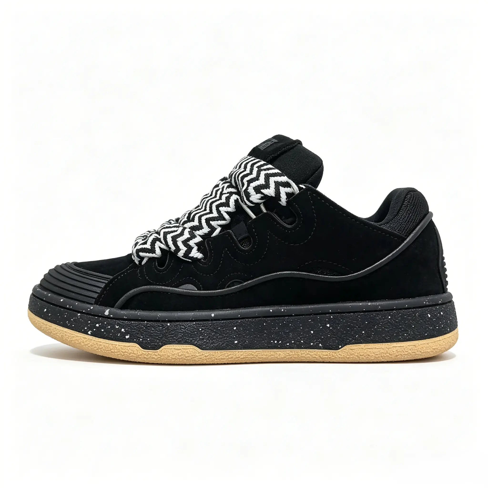 Unisex mixed-color casual sneakers for couples, innovative reflective thick-soled lace-up walking shoes, breathable unisex shoes, training running shoes, closed black sneakers, sports shoes for boys