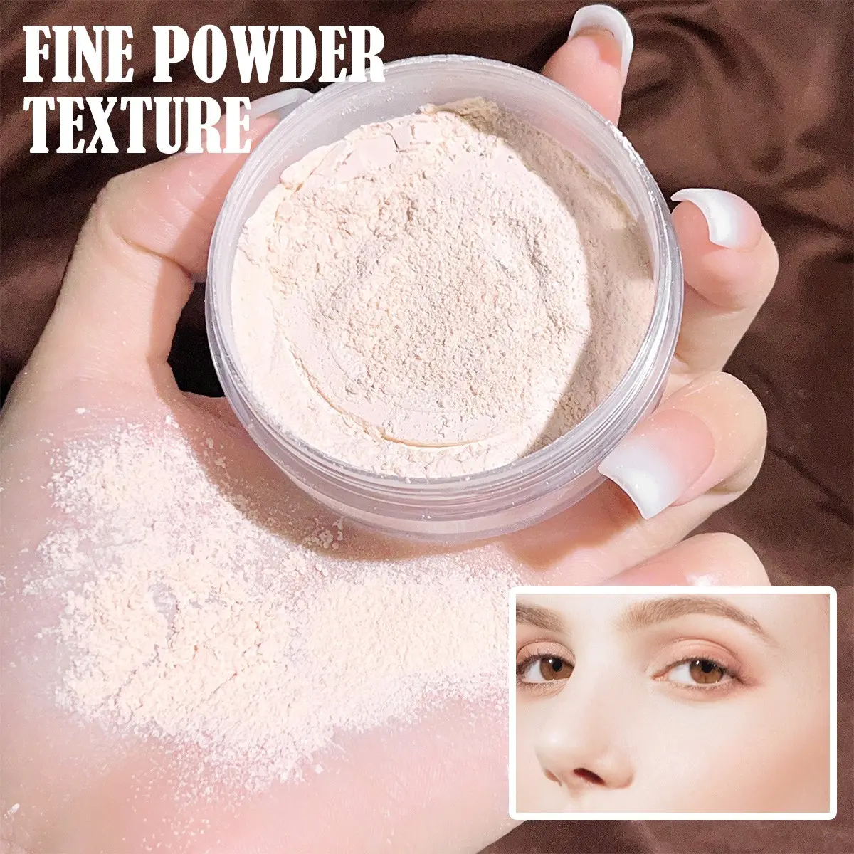 Translucent Matte Loose Setting Powder Cosmetic with Soft Fluffy Powder Puff, Oil Control Pore Minimizing Finishing Powder, Brightening Blotting Face Powder, Long Lasting Sweatproof Non-cake Makeup Fix Powder, Portable Travel Size Loose Powder