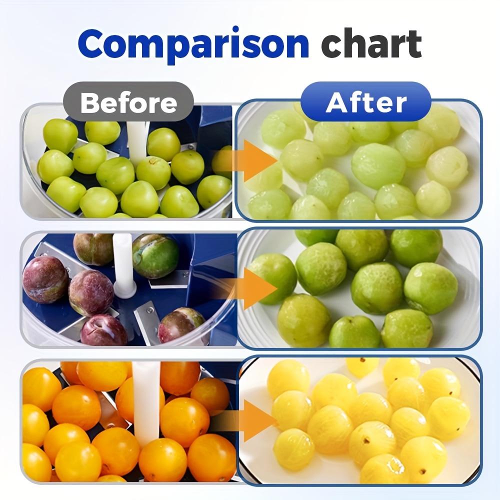 Automatic Electric Grape Peeler Machine - Rechargeable Wireless Peeling Tool with Fast 20s Peeling for Garlic, Cherry Tomatoes, Small Fruits| Suitable for Home, Commercial Use & Elderly, Easy Clean, Portable Fruit Skin Remover Device