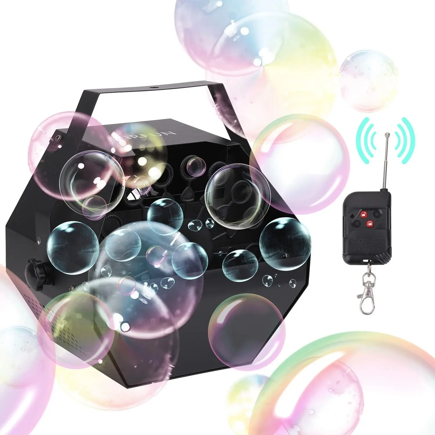 Bubble Machine, Professional Metal Bubble Machine with Wireless Remote Control for Party, Birthday, Wedding, Outdoor, Indoor and Stage EffectGift.