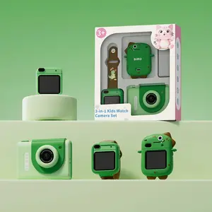 3-in-1 Kids' Camera Smartwatch - Rotating Lens, Touchscreen, Wearable Digital Action Camera, Gift for Children