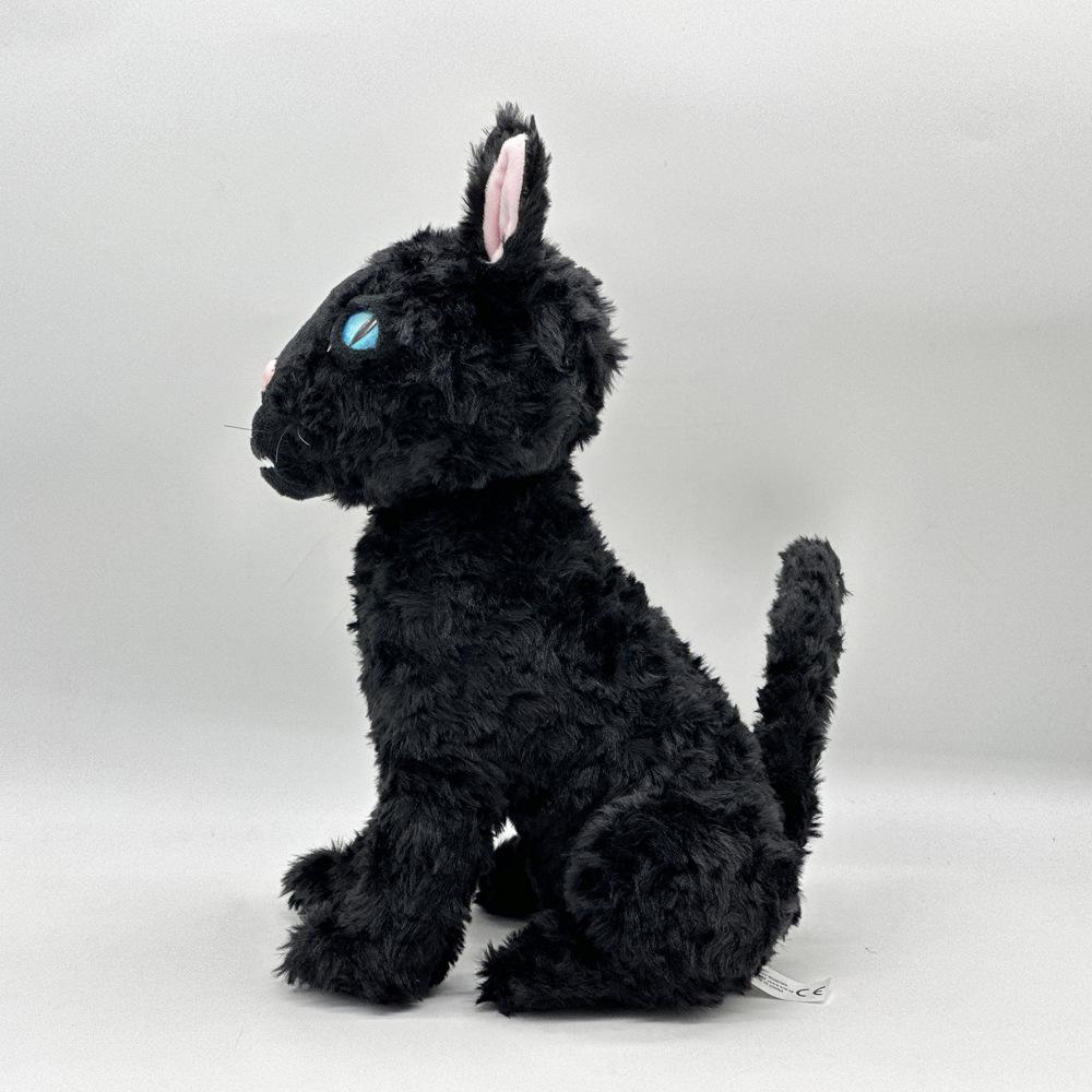 34cm/13.38in Black Cat Plush Toy, Cute Cat Plushie, Stuffed Animal Anime Doll, Desk Ornament, Decorative Toy, Perfect Toy, Soft Stuffed Figure, Huggable Collectible, Soft Cuddly Gift