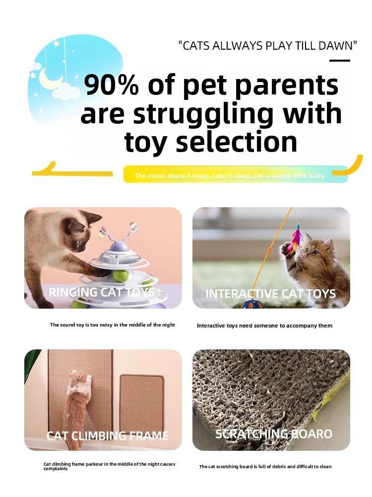 Cat Teeth Cleaning Chew Rope Toy, Durable Boredom Relief Interactive Cat Toy for Kitten
