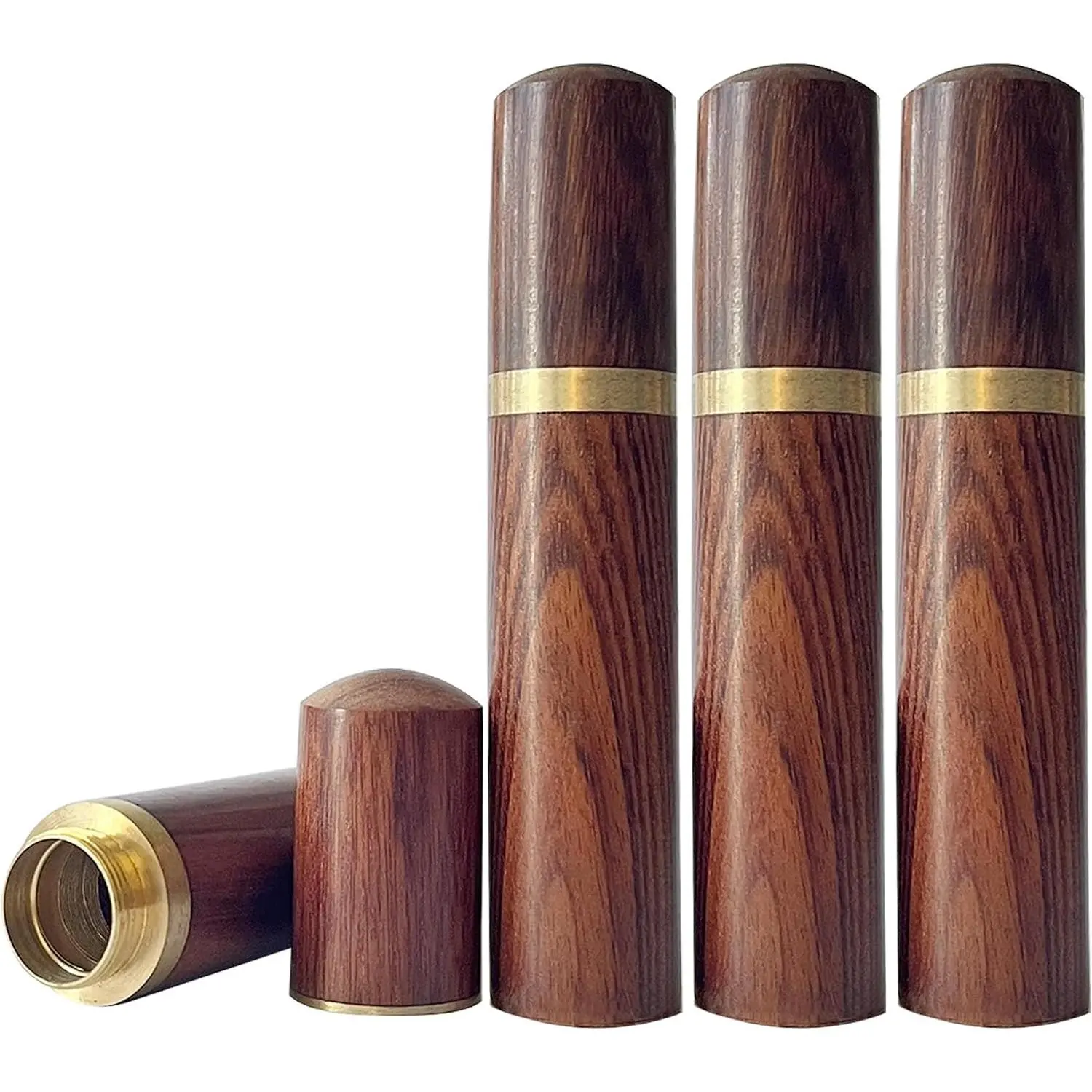 Mini Urns for Human/Pet Ashes Set of 4 Small Urns for Ashes Keepsake-Brown | Scattering Urns for Human Ashes,Portable Small Memorial Urn for Ashes with Elegant Simplicity, TSA Compliant