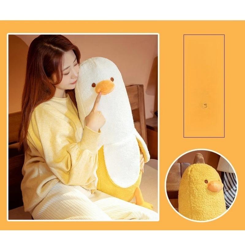 Quirky Banana Duck Pillow Sleeping Pillow Short Fury Cushion, Sofa Cushion Suitable for Home Decoration Chair Cushion