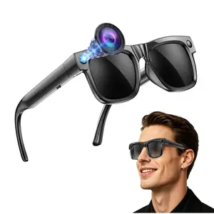 AI Smart Glasses, Camera Smart Sunglasses, 8MP Camera, 30FPS Anti-Shake Video Recording, 4GB Memory Build-in, 290Mah Battery, UV400 Lenses, AI Real Time Translation, Bluetooth Calling, Build-in Mic & Speakers, HiFi Audio, Music Control