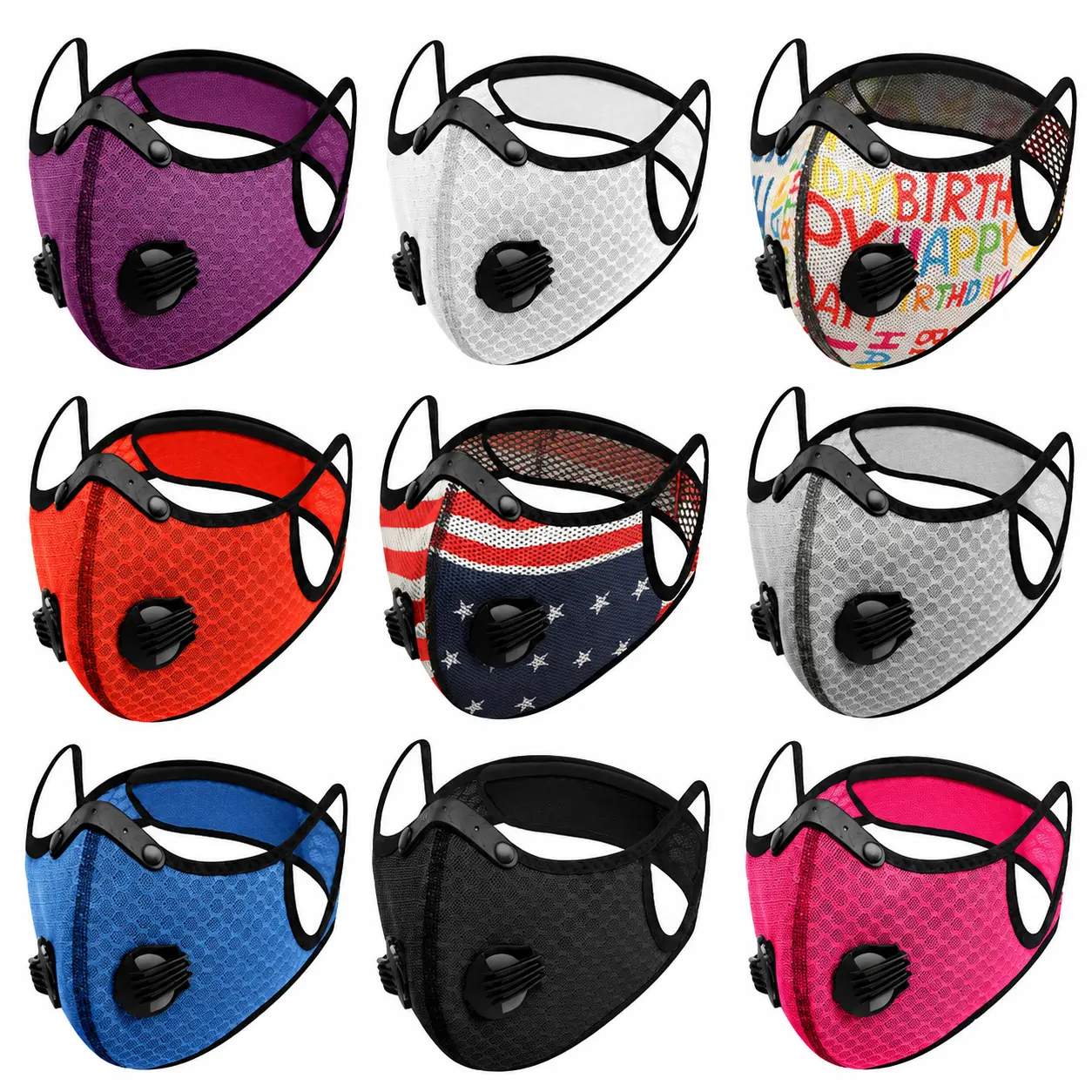 High-Performance Activated Carbon Cycling Mask for Outdoor Sports – Breathable, Reusable, Anti-Pollution Face Cover with Adjustable Fit for Cyclists, Runners, and Commuters