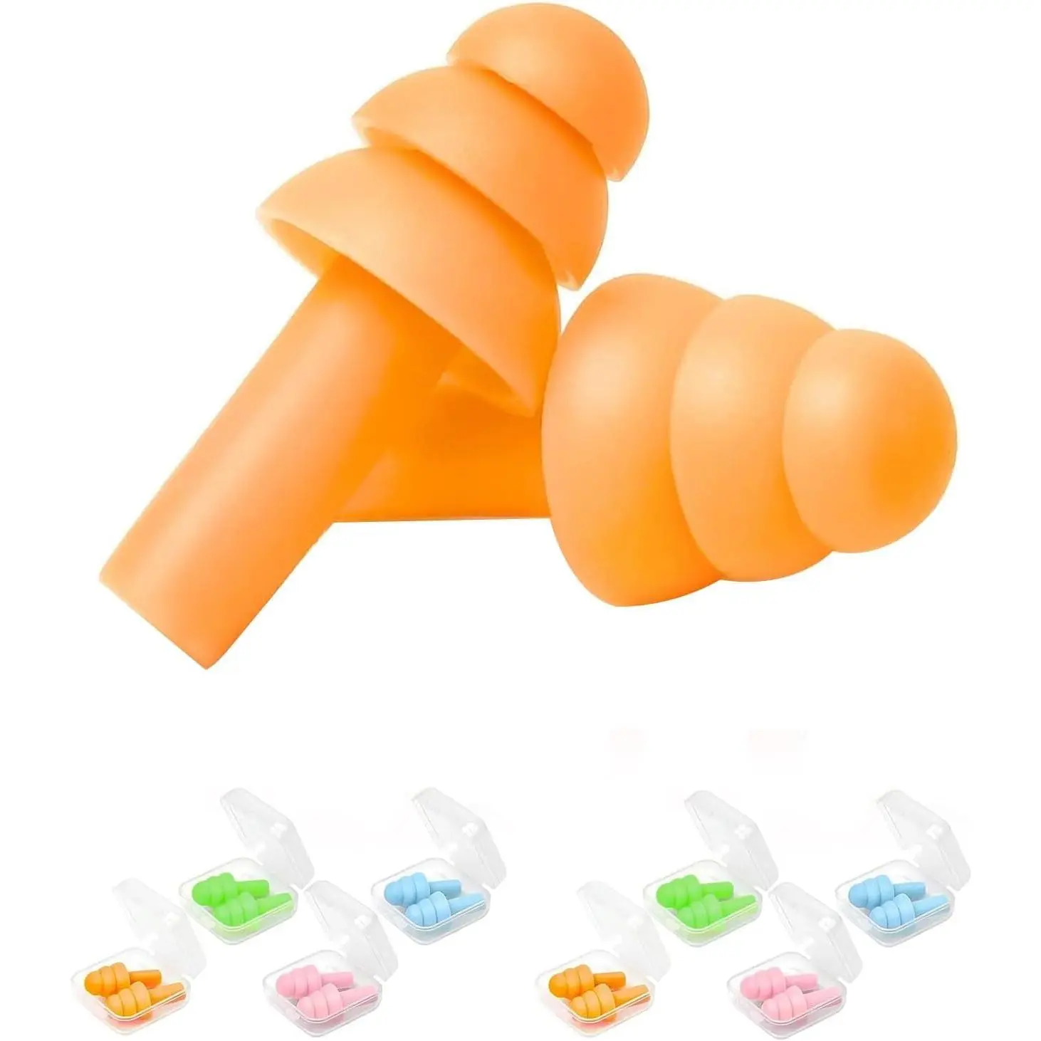 8 Pairs Earplugs for Sleeping Noise Cancelling,  Ear Plugs Soft,  Ear Plug, for Sleeping, Swimming, , Concerts, Work, Noisy Places (4 Colors)