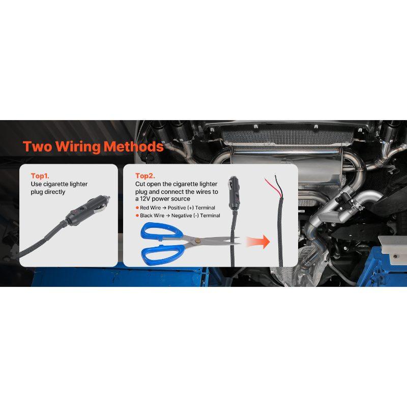 VEVOR Electric Exhaust Cutout, 2.5 Inch Universal Stainless Steel Exhaust Valve Kit with One Controller Remote Kit, Cut Out Valve, Y Pipe, Remote Control Box, Fits Trucks, Sedans, Sports Cars, SUVs