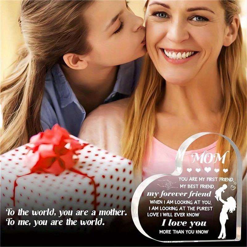 2D Mom You Are My First Friend Best Friend Forever Friend Heart Acrylic Plaque | Perfect for Mother'S Day, Birthday Contemporary Style, Bedroom Use, Tabletop Mounting