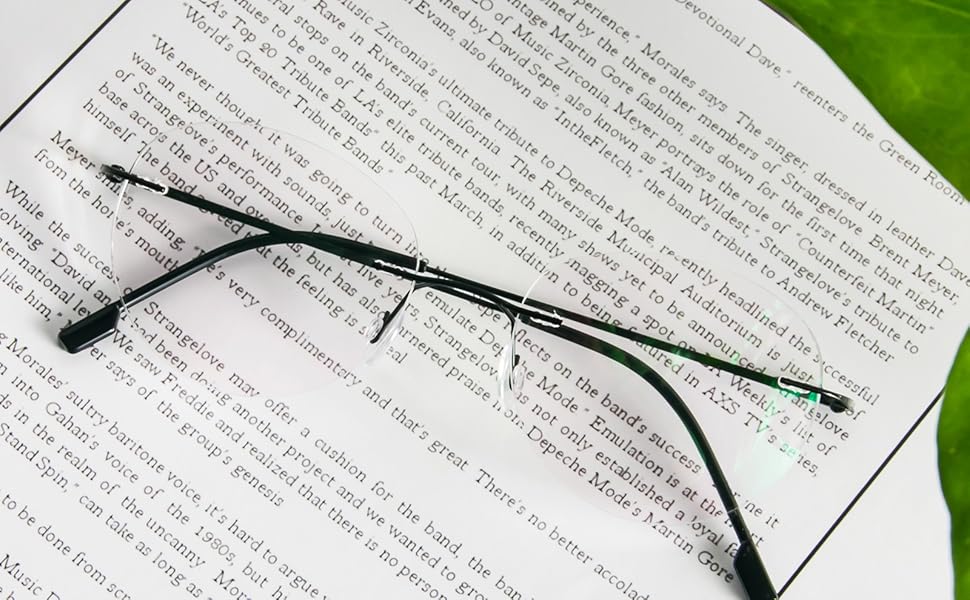 Round rimless reading glasses super light titanium alloy Reader for men and women
