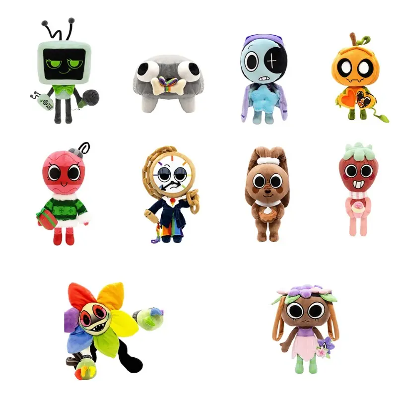10 Styles Dandy's World Plush Toy, Horror Roblox Game Character Soft Stuffed Doll, Cute Spooky Cartoon Figure Decor Gift For Kids Birthday Halloween Trick Or Treat Cross-Border Wholesale
