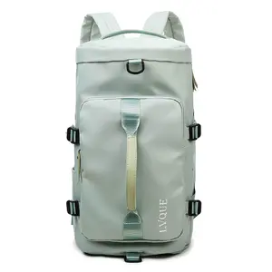 Unisex 4-in-1 Convertible Duffle Bag, Water-Resistant Oxford Travel Backpack with Shoe Compartment & Wet Pocket for Gym, Weekender Trips, Travel Bag
