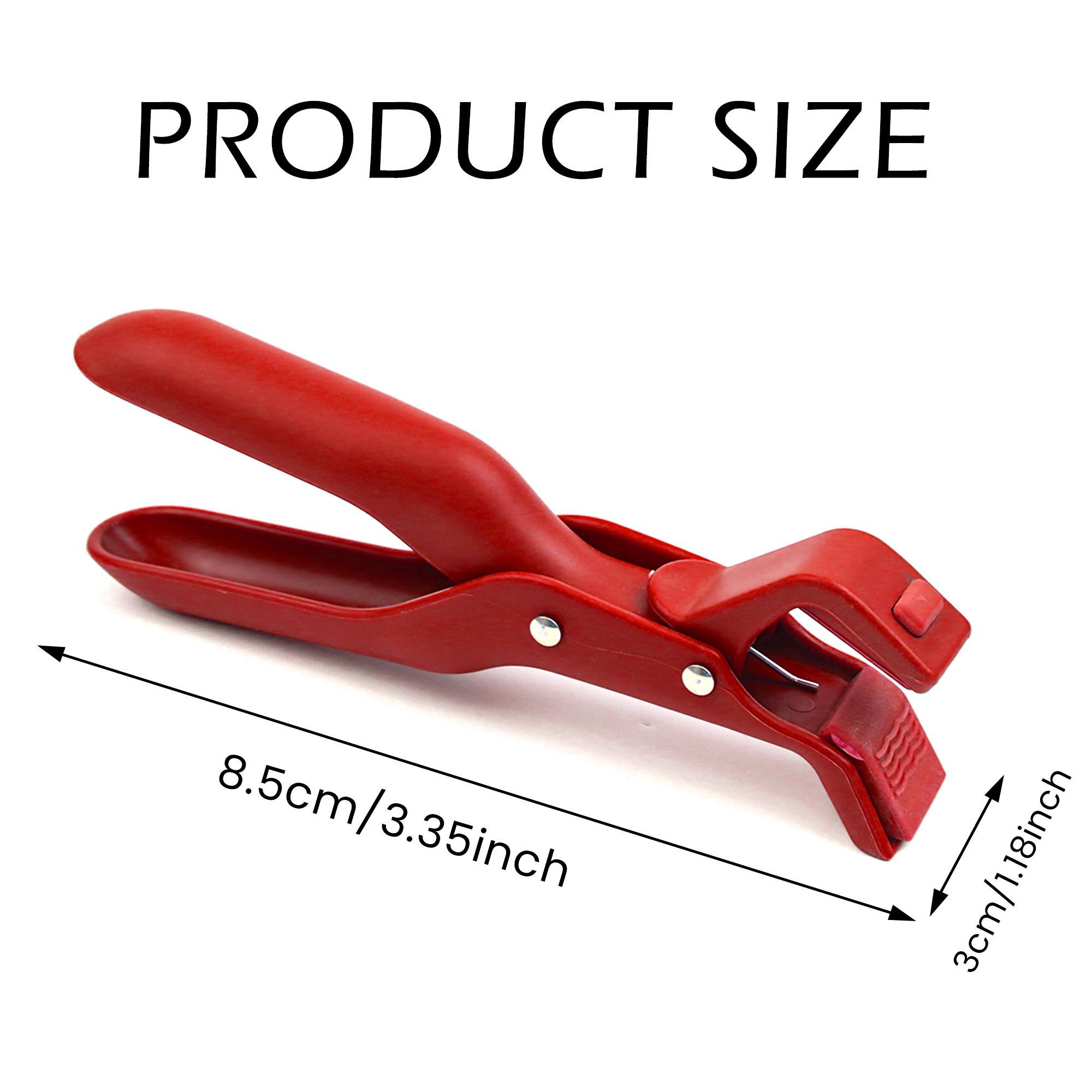 2 Counts Hot Plate Gripper Multi-Purpose Anti-Scald Tool for Bowls Plates Pans Serving as Holder Clip Tongs Clamp in Kitchen Red & Green L76