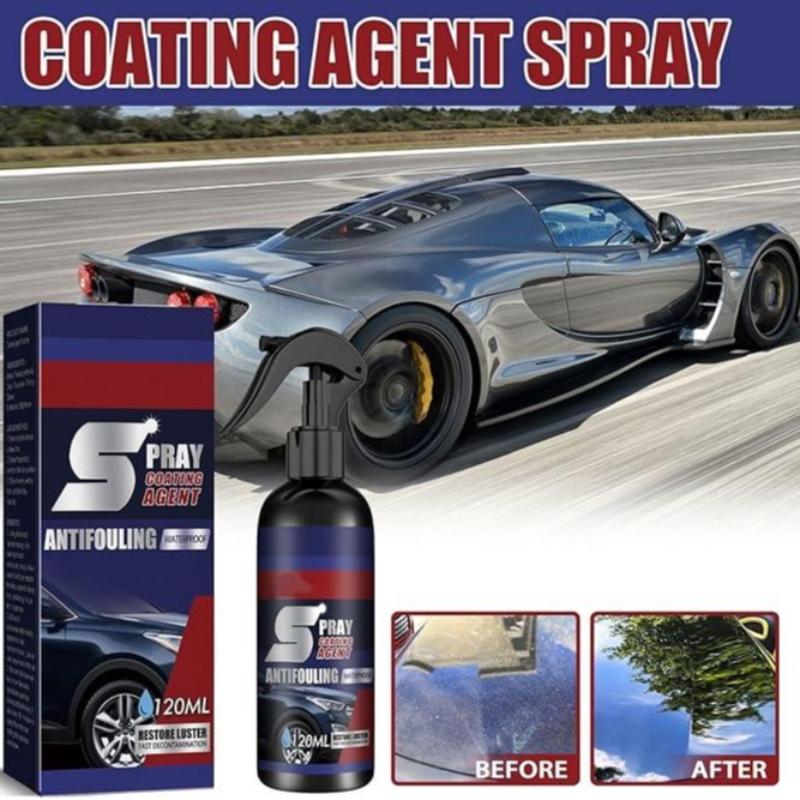 120ml Car Paint Care Spray, Car Paint Quick Coating Agent, Car Wax Polishing Agent, Water-free Car Cleaning Agent, Plastic Coating Agent for Car, Quick Detail Spray, Restorer Kit