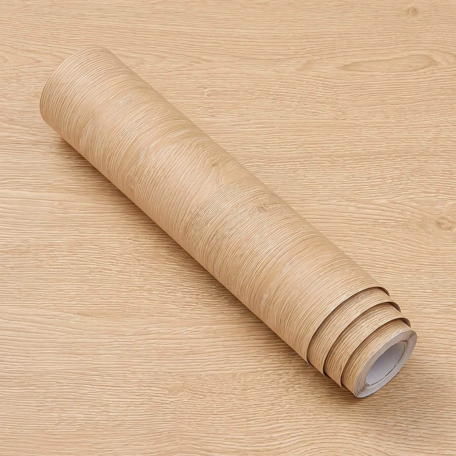Light Oak Peel and Stick Wallpaper Bathroom, Natural Wood Style, Waterproof & Removable, Ideal for Rental Furniture Makeover, 1 Roll