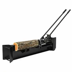 12 Ton Hydraulic Log Splitter - Manual Wood Splitter with 2-Speed Operation, Built-in Wheels & Full Steel Construction, Hand Powered Log Cutter for Firewood, Max 18.7" Log