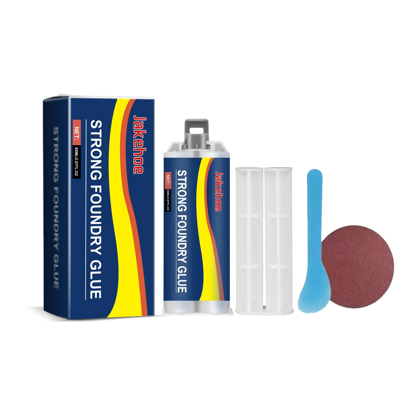 Jakehoe Metal Casting Epoxy Adhesive, Ab Glue Repair Agent, Stainless Steel Copper Aluminum Waterproof Sealant, Durable Metal Sealing Gel