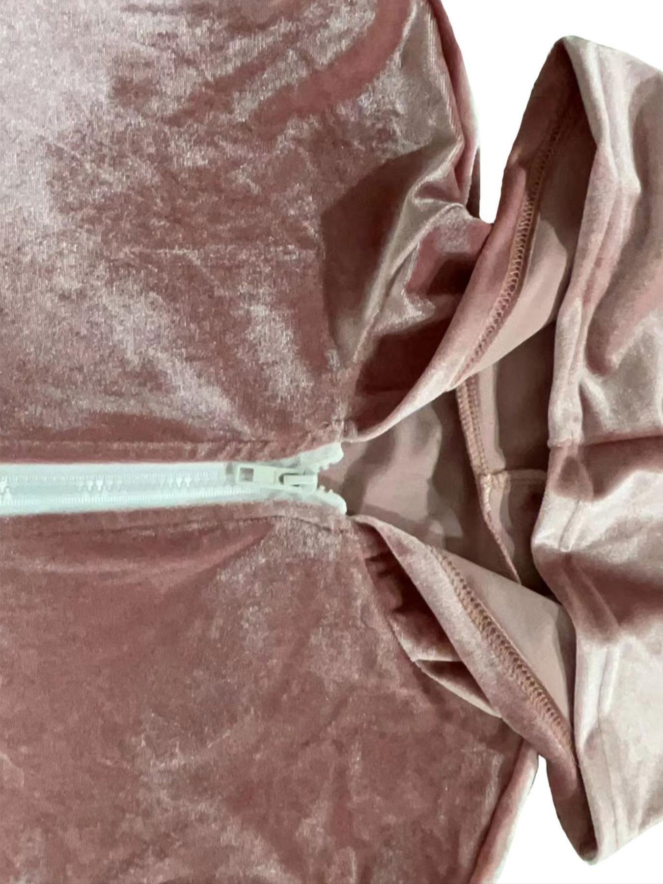 【Plus Size】 Two-piece Set Fitted Hooded Long Sleeves Jacket & Elastic Pants with Pockets Soft Velvet Set for Daily Casual Wear, Women's Two-piece Outfits for Fall & Winter