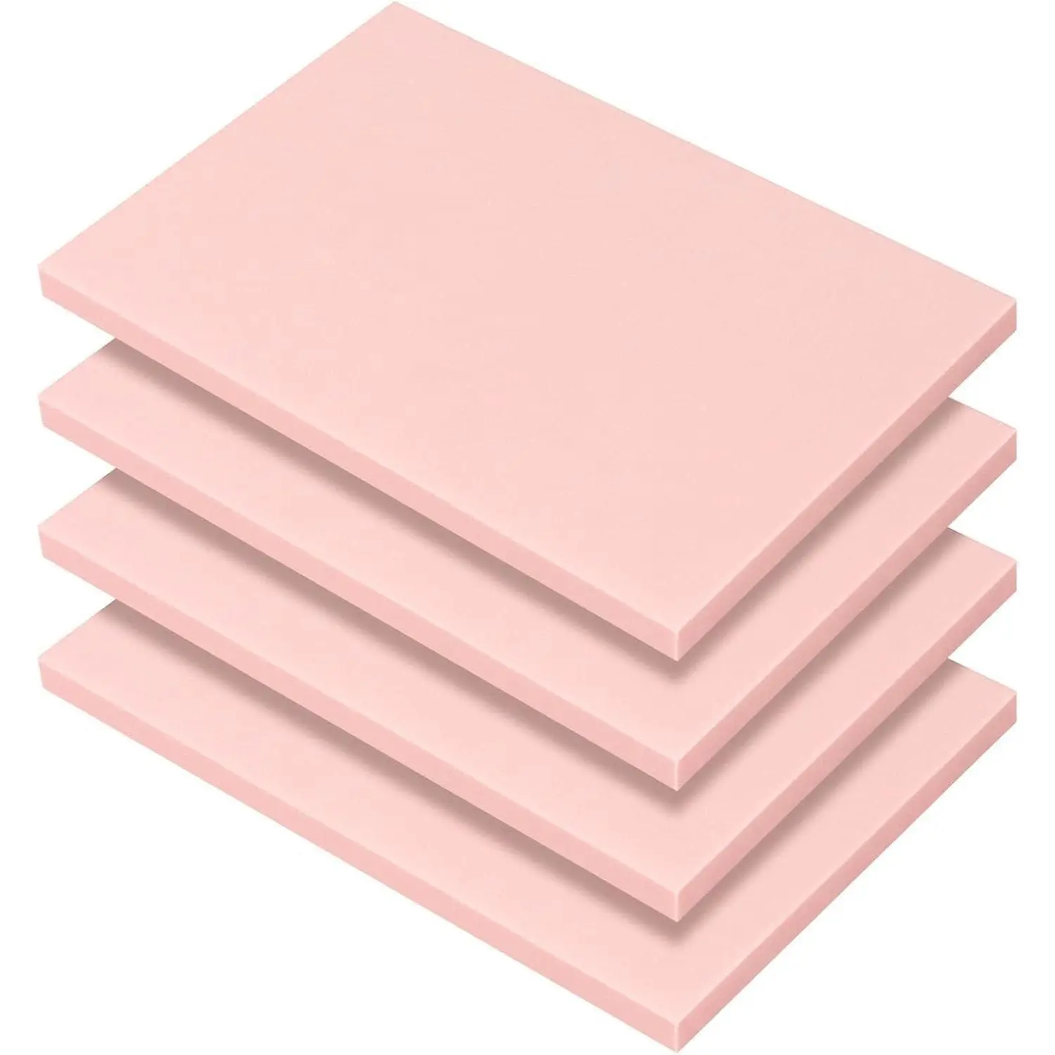 4 Pack 4"x6" Pale Pink 0.8cm Thickness Rubber Stamp Carving Blocks, Soft Rubber Bricks for Stamps, DIY Handmade Craft Projects