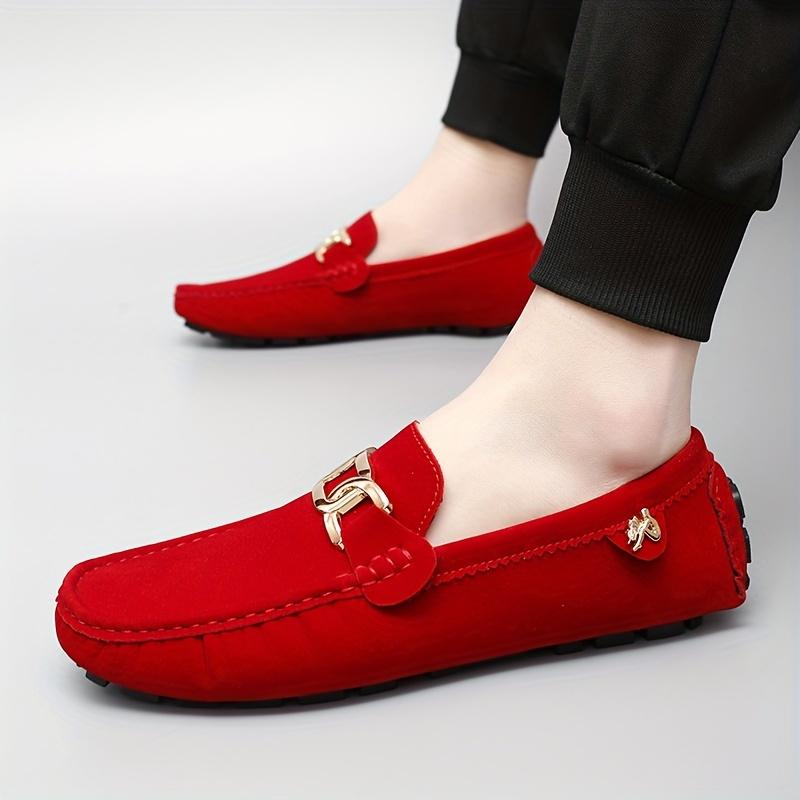 [Microfiber Fashion Loafers] Non-Slip Durable Microfiber Synthetic Upper Fashion Loafers| Rubber Sole, Casual Slip-On Shoes for Men and Women - Solid Color, All-Season Wear