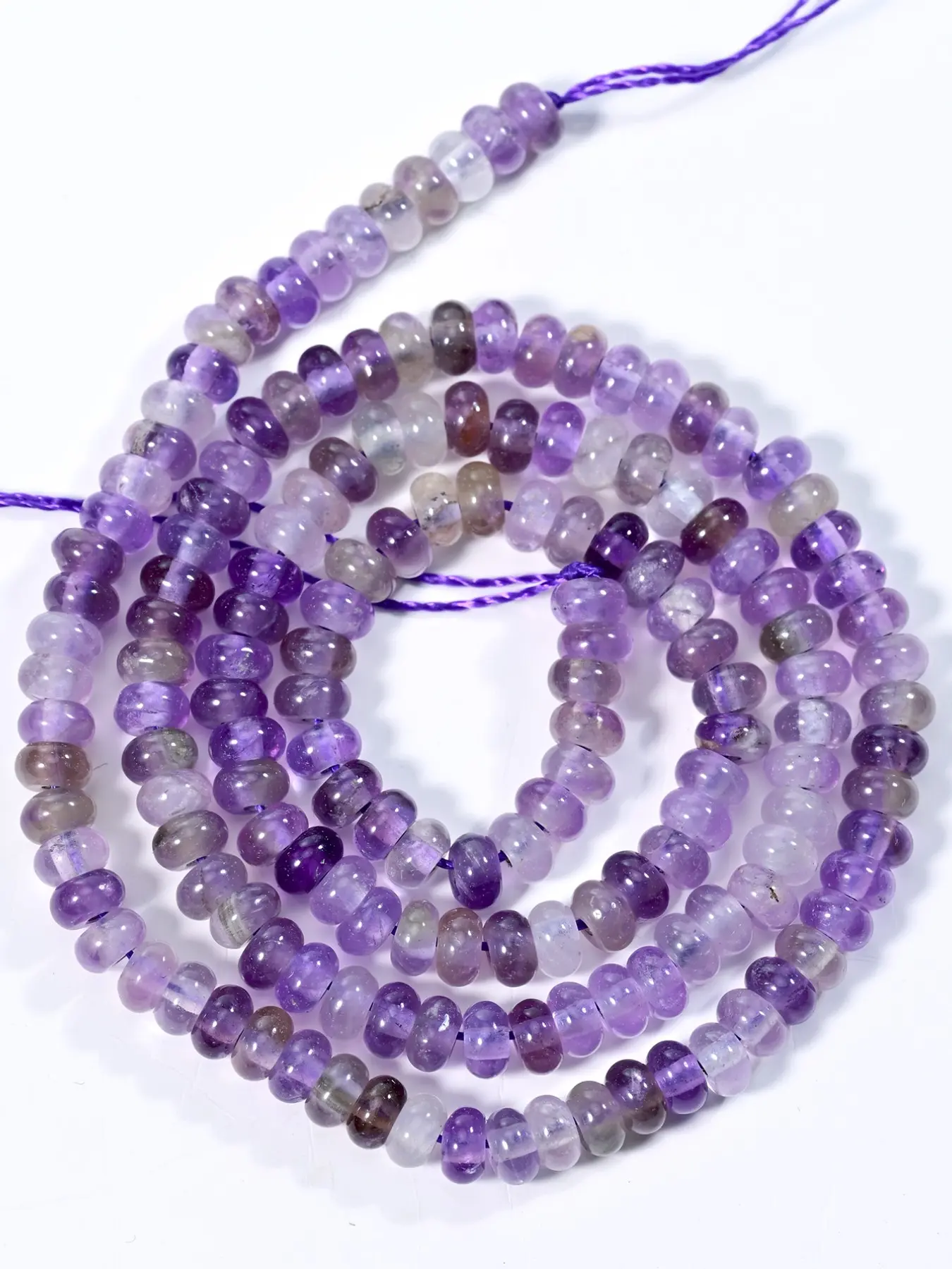Natural Amethyst Spacer Beads - 4x2mm Amethyst Healing Crystals Beads for Jewelry Making, DIY Women's Jewelry Making Necklaces, Bracelets, Earrings Supplies, Boho Style, 150-160pcs Per Strand