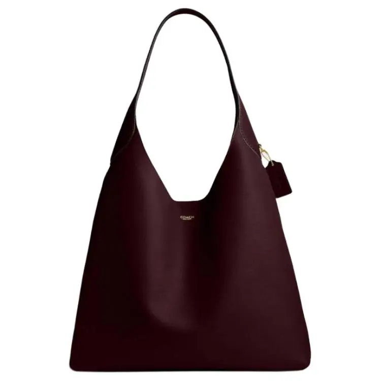 Coach Brooklyn 39 Leather Crossbody Bag for Women, Bohemian Style in Burgundy