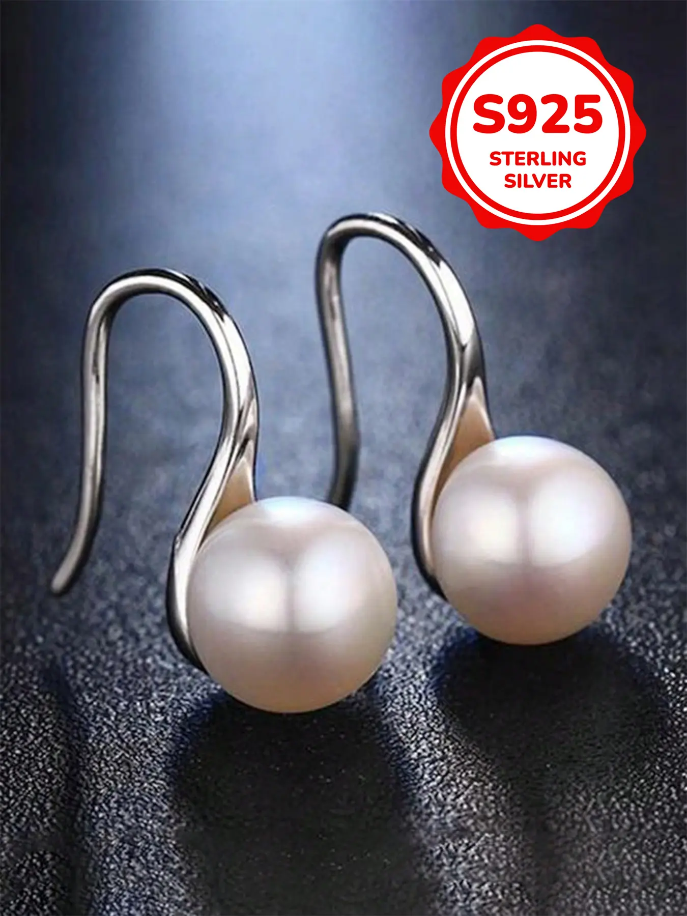 1 Pair Classical 925 Sterling Silver Drop Earrings Wedding Anniversary Ear Jewelry for Women Gift Fine Jewelry
