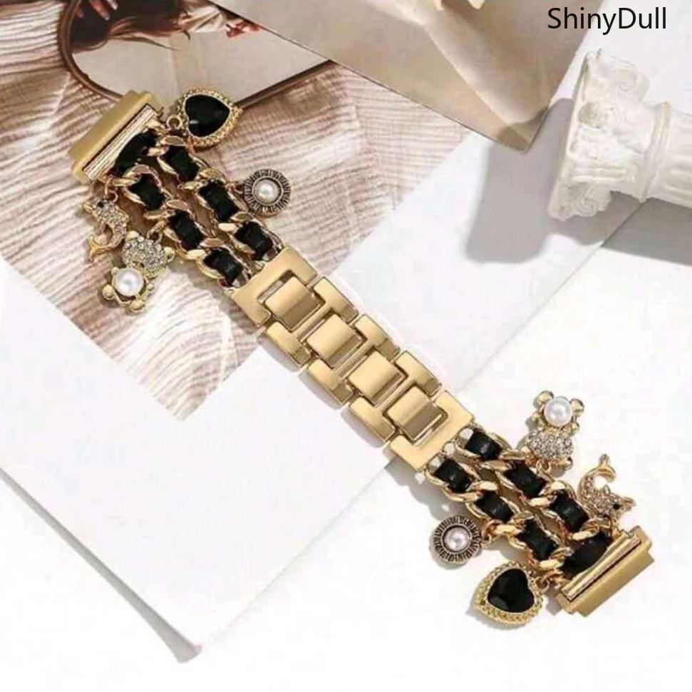 Adjustable Cuban Chain Strap – 20mm Smartwatch Band Compatible with Samsung Galaxy Watch 6 & 7, Stylish & Durable