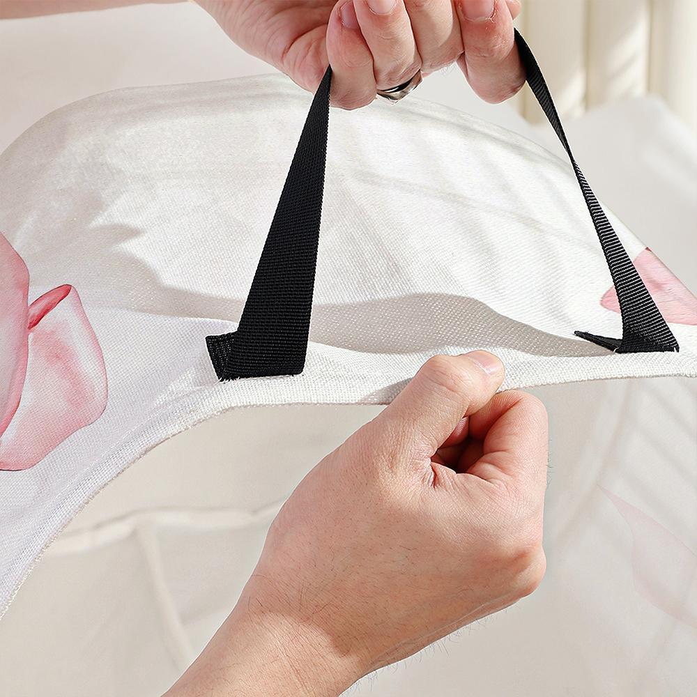 Bow Pattern Laundry Basket, Large Capacity Dirty Clothes Storage Basket with Handle, Household Foldable Dirty Clothes Basket for Home, Laundry Hamper