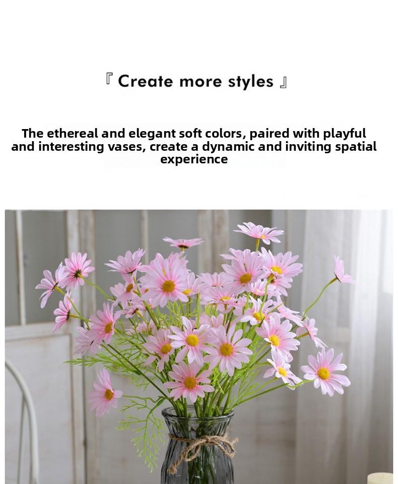 5 artificial daisies, chrysanthemums, and plastic flowers for home decoration, wholesale from the manufacturer